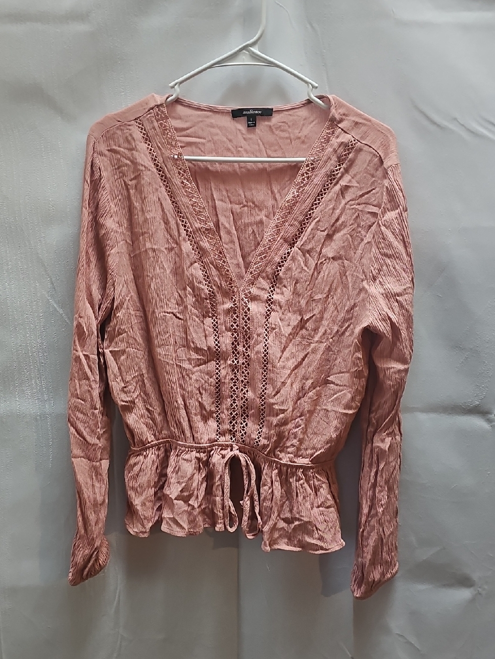 Blush Pink Boho Lace Size Large